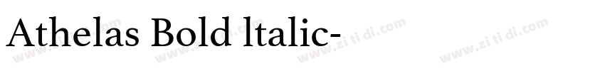 Athelas Bold ltalic字体转换